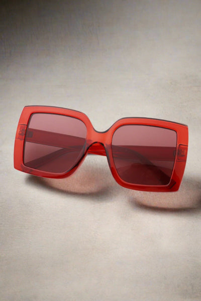 Acetate Lens Square Sunglasses