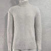 Turtleneck Solid Color Slim Fit Knit Sweater - ZAAPLI