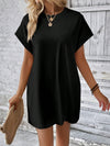 Round Neck Short Sleeve Mini Dress