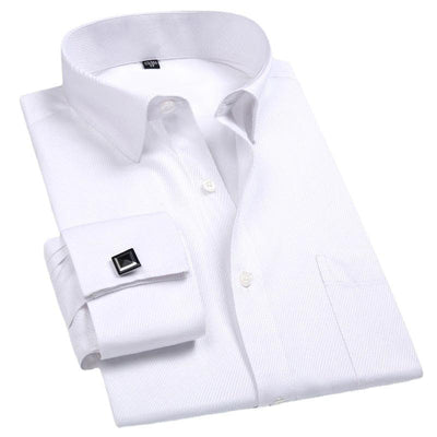 White Long Sleeve Casual Buttons - ZAAPLI