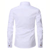 White Long Sleeve Casual Buttons - ZAAPLI