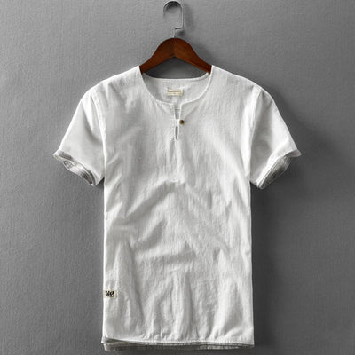 Men's Fashion Casual Linen T-shirt - ZAAPLI