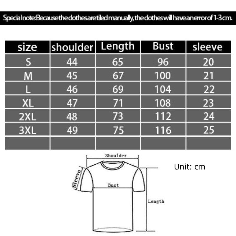 Men's 3D Digital Printing Casual Round Neck Short Sleeves - ZAAPLI