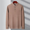 Men's New Lapel Long Sleeve Top T-shirt - ZAAPLI