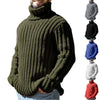 Turtleneck Solid Color Slim Fit Knit Sweater - ZAAPLI