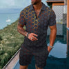 Fashion Casual Zipper Short Sleeve Suit - ZAAPLI