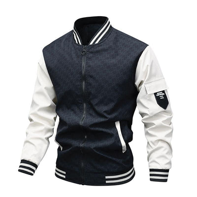 Jacket Men's Jacket Casual Stand Collar Trendy Brand Fashion Baseball Uniform Men's Youth Jacket Hollow Out - ZAAPLI