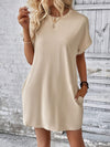 Round Neck Short Sleeve Mini Dress