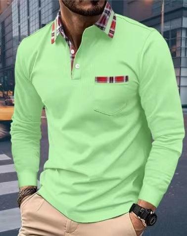 Autumn Button Pocket Men's Long Sleeve Sweatshirt - ZAAPLI