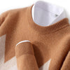 Men's Round Neck Thickened Pullover Wool Sweater - ZAAPLI