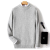 Men's Half-high Collar Business Casual Sweater Base Knitting Cashmere Sweater - ZAAPLI