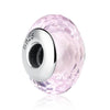 BAMOER 925 Sterling Silver Lovely Pink Flower European Murano Glass - ZAAPLI