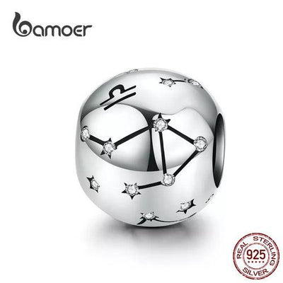 BAMOER Vintage 925 Sterling Silver Twelve Constellations Star Sign - ZAAPLI