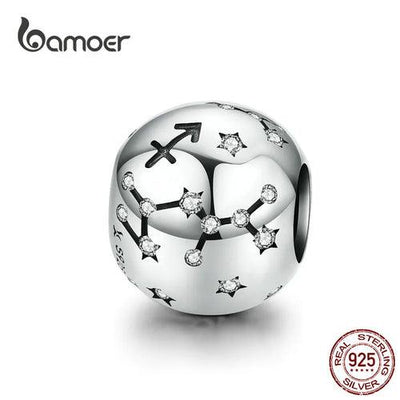 BAMOER Vintage 925 Sterling Silver Twelve Constellations Star Sign - ZAAPLI