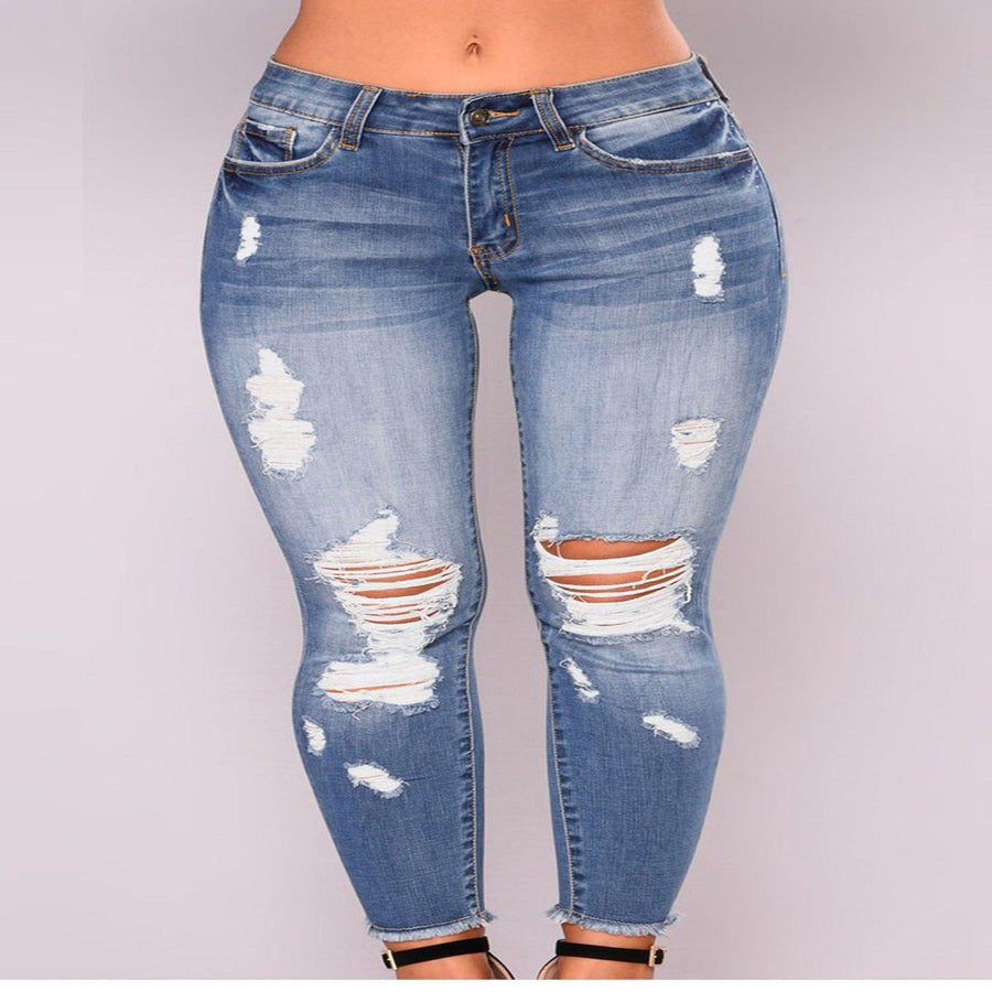 High Waist Stretch Denim Jean - ZAAPLI