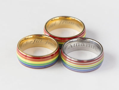 Gay Pride Rainbow Ring Equal Love Gift Gay pride gift Lesbian pride - ZAAPLI