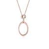 Open Oval CZ Necklace - ZAAPLI