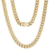 12mm Gold Hip Hop Cuban Chain Necklace - ZAAPLI