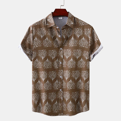 Hawaiian Floral Men's Short-sleeved Shirt Fashion - ZAAPLI