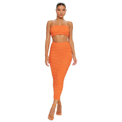 Two-piece Set with Bandeau and Long Skirt - ZAAPLI