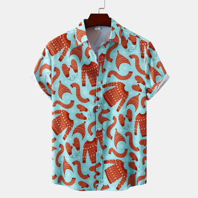 Hawaiian Floral Men's Short-sleeved Shirt Fashion - ZAAPLI