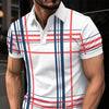 Men's Printed Lapel Button Sport Short Sleeved Shirt - ZAAPLI