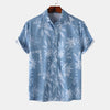 Stand Collar Men's Floral Short Sleeve - ZAAPLI