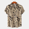 Men's Floral Short-sleeved Shirt Top - ZAAPLI