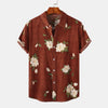 Men's Floral Short-sleeved Shirt Top - ZAAPLI