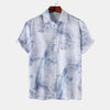 Stand Collar Men's Floral Short Sleeve - ZAAPLI