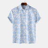 Stand Collar Men's Floral Short Sleeve - ZAAPLI