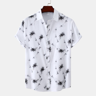 Hawaiian Floral Men's Short-sleeved Shirt Fashion - ZAAPLI