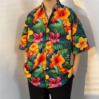 3D Printed Men's Retro Full Printed Short Sleeve - ZAAPLI