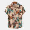 Men's Floral Short-sleeved Shirt Top - ZAAPLI