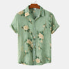 Men's Floral Short-sleeved Shirt Top - ZAAPLI