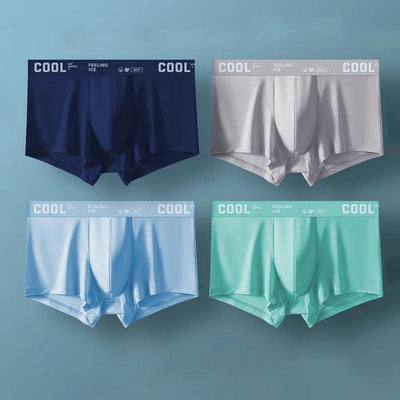 4PCS Boxers Ice Silk Man Underwear - ZAAPLI