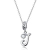 BAMOER 925 Sterling Silver Vintage Letter A to Z Pendant Necklace - ZAAPLI