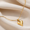 316L Stainless Steel Necklace for Women Girls Heart Pendant Necklaces - ZAAPLI