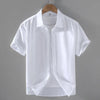 Cotton Linen Men's Short-Sleeved Shirts - ZAAPLI