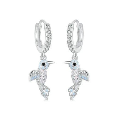 BAMOER 925 Sterling Silver Cute Bird/Cherry/Butterfly Ring/Earrings - ZAAPLI