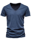 100% Cotton Summer Men T-shirt Fitness Sports Running Slim Fit Soild - ZAAPLI