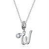 BAMOER 925 Sterling Silver Vintage Letter A to Z Pendant Necklace - ZAAPLI