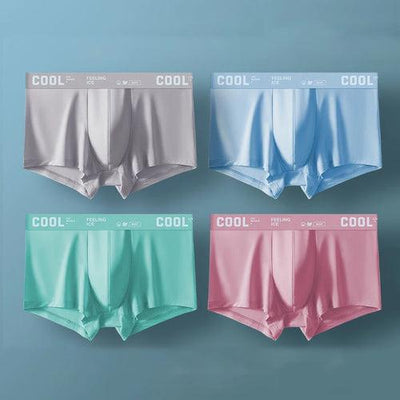 4PCS Boxers Ice Silk Man Underwear - ZAAPLI