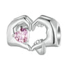 BAMOER 925 Sterling Silver Heart-shape Charm Beads Fit Original Charm - ZAAPLI