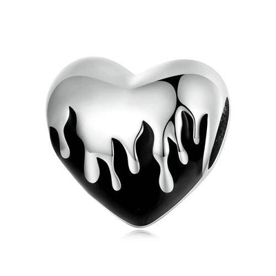 BAMOER 925 Sterling Silver Heart-shape Charm Beads Fit Original Charm - ZAAPLI