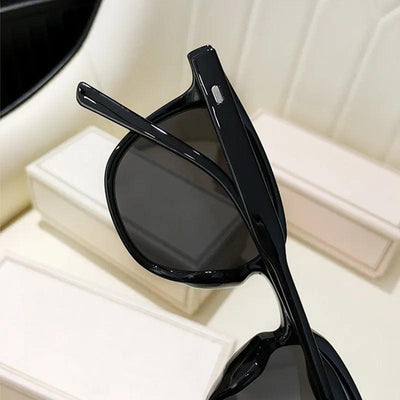 Yellow Black Shades Vintage Square Cycling Sunglasses Women Oversized - ZAAPLI