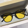 Yellow Black Shades Vintage Square Cycling Sunglasses Women Oversized - ZAAPLI