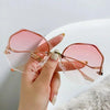 Trendy Oval Gradient Sunglasses Ocean Lens - ZAAPLI