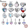 BAMOER 925 Sterling Silver Heart-shape Charm Beads Fit Original Charm - ZAAPLI