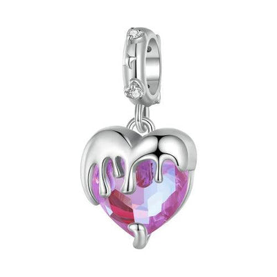 BAMOER 925 Sterling Silver Heart-shape Charm Beads Fit Original Charm - ZAAPLI